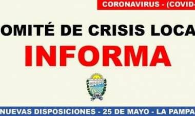 COMUNICADO DEL COMITÉ DE CRISIS LOCAL DE 25 DE MAYO- 30 DE MAYO