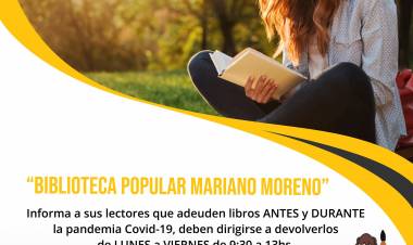 Comunicado: "Biblioteca Popular Mariano Moreno